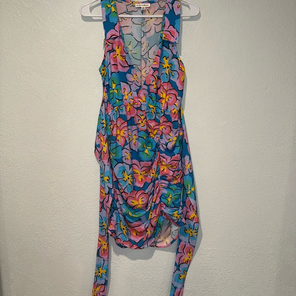 For Love And Lemons Floral Mini Dress - Blue, Pink, Yellow